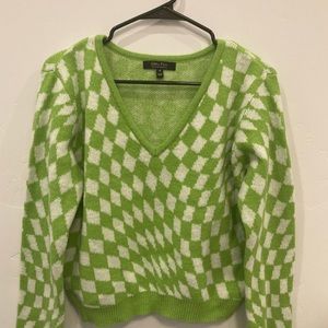 Green Checkered Sweater
